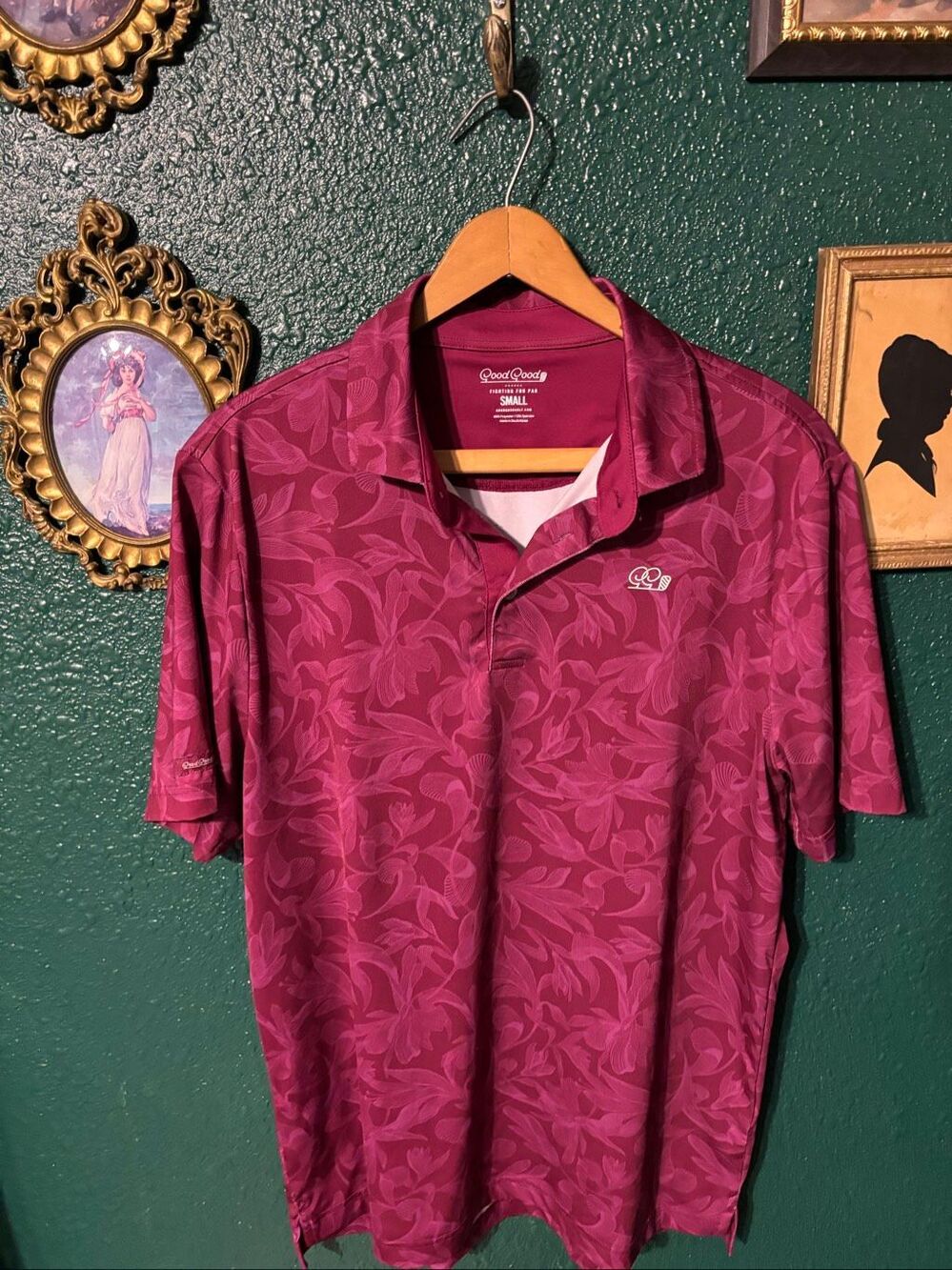 Good Good Golf Men’s Pink Polo Sz Small
